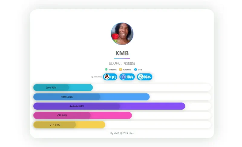 好看的开发者个人主页HTML源码-进入